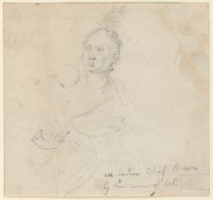 Capitaine Joseph Lewis de Louis, des Indiens Oneida, étude pour le - John Trumbull