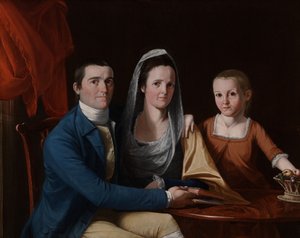 Jonathan Trumbull, Jr., Eunice Backus Trumbull et Faith Trumbull (qui devint plus tard Faith Trumbull Wadsworth) (1740–1809, docteur en droit en 1797 ; 1749–1826 ; 1769–1846) - John Trumbull