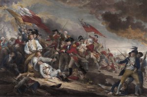 La mort du général Warren à la bataille de Bunker Hill, 17 juin 1775, pub. 1786