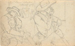Sans titre, du folio: Croquis en France et en Allemagne, une des 22 feuilles du Folio B - John Trumbull
