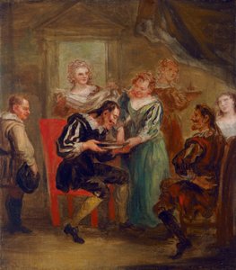 Don Quichotte se lavant la barbe - John Vanderbank