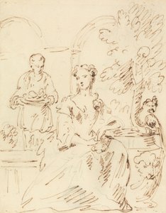 Dame et cacatoès