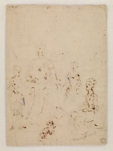 Esquisse pour un portrait de famille, verso - John Vanderbank