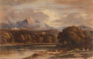 Paysage montagneux avec lac