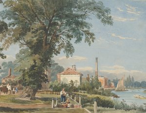 Sur la Tamise à Hammersmith, vers 1836 - John Varley I