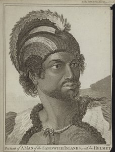 Un homme des îles Sandwich avec son casque - John Webber