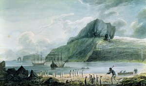 Vue du port de Noël à la Terre de Kerguelen, 1781-4