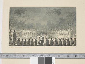 F.5 Une danse nocturne par des hommes, à Hapaee, vers 1773-84