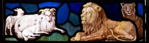 Agneaux et lions, Te Deum, fenêtre est, vers 1888