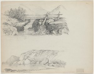 Pont sur un ruisseau rocheux