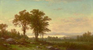 Paysage fluvial avec moutons 1877