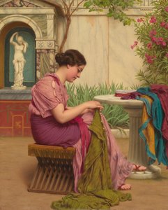 Un Point de Couture Gratuit, ou Un Point à Temps, 1917 - John William Godward