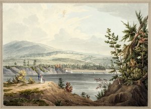 Pont de la rivière Hudson près de Waterford, New York, 1832