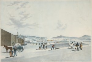 Rockland Lake - Coupe de glace. Vue du nord-est, pub. 1849 - John William Hill