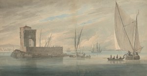 Scène de côte italienne avec navigation insulaire