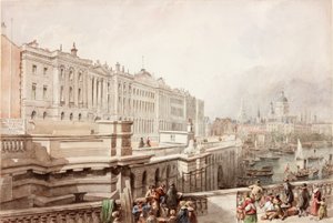 Somerset House et Saint-Paul depuis le pont de Waterloo