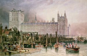 Les Chambres du Parlement en cours de construction - John Wilson Carmichael