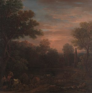 Paysage classique : soir