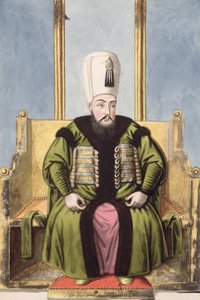 Ahmed Ier (1590-1617) Sultan de 1603 à 1617, tiré de « Une série de portraits des empereurs de Turquie ».