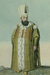 Amurath (Murad) III (1546-1595), sultan de 1574 à 1595, tiré de « Une série de portraits des empereurs de Turquie ».