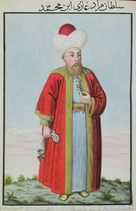 Amurath (Murad) II (1404-1451), sultan de 1421 à 1451, tiré de « Une série de portraits des empereurs de Turquie ». - John Young