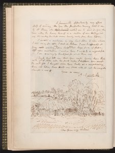 Lettre autographe de John Constable à John Thomas Smith, des Mémoires de la vie de John Constable, par Charles Robert Leslie, imprimé par James Carpenter, 1843
