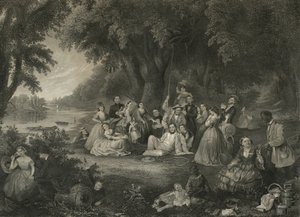 Le pique-nique du 4 juillet, vers 1864 - John and Hollyer Rogers