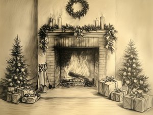 Une cheminée chaleureuse pour Noël - Jolly and Dash