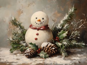 Un bonhomme de neige douillet pour l