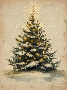 Sapin de Noël enneigé - Jolly and Dash