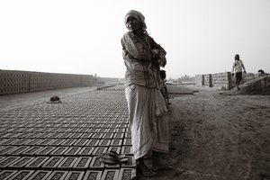 Usines de briques à Kolkata, Inde, 2016 (photo)