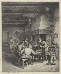 Intérieur paysan avec joueurs de trictrac