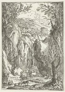Paysage rocheux avec temple antique - Jonas Umbach