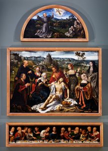 Retable de la déposition, avec les stigmates de Saint François, la déposition du Christ et la Cène de l