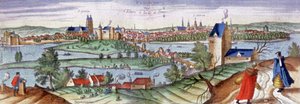 Vue de Tours, c.1561 (gravure) - Joris Hoefnagel