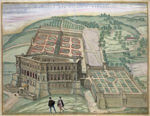 Vue de la Villa Farnese et des jardins, de 