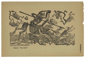 Les crânes de Don Quichotte, vers 1910-13, imprimé en 1943 - José Guadalupe Posada
