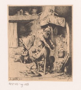 Famille près du feu