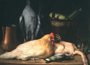 Nature morte avec poule