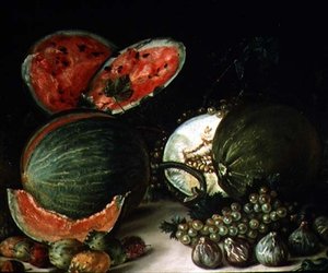 Nature morte avec pastèques - Jose Lopez Enguidanos