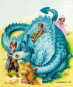 Le gentil dragon (lithographie couleur)