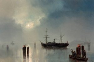 Balade nocturne dans la lagune - Josef Carl Berthold Püttner