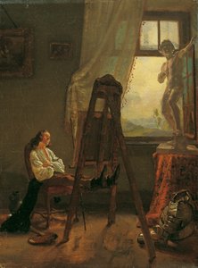 Le peintre endormi dans l