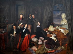 Franz Liszt fantaisant au piano, 1840