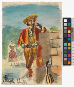 Kostümfiguren (Spanier?) - Josef Engelhart
