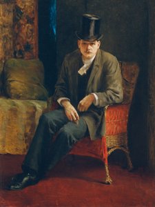 Autoportrait avec chapeau haut de forme - Josef Engelhart