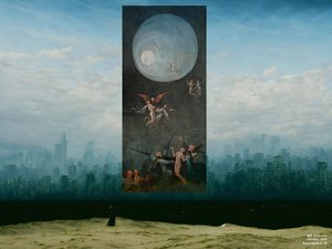 JJM recrée Friedrich-C-D: Der Mönch vor der Stadt Vision 1