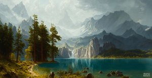 JJM recrée Bierstadt-A: Sierra Nevada (Panorama)