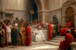 Jésus accusé et condamné par Pilate (01)