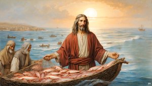 Le filet était rempli de 153 gros poissons (02) - Josef Johann Michel